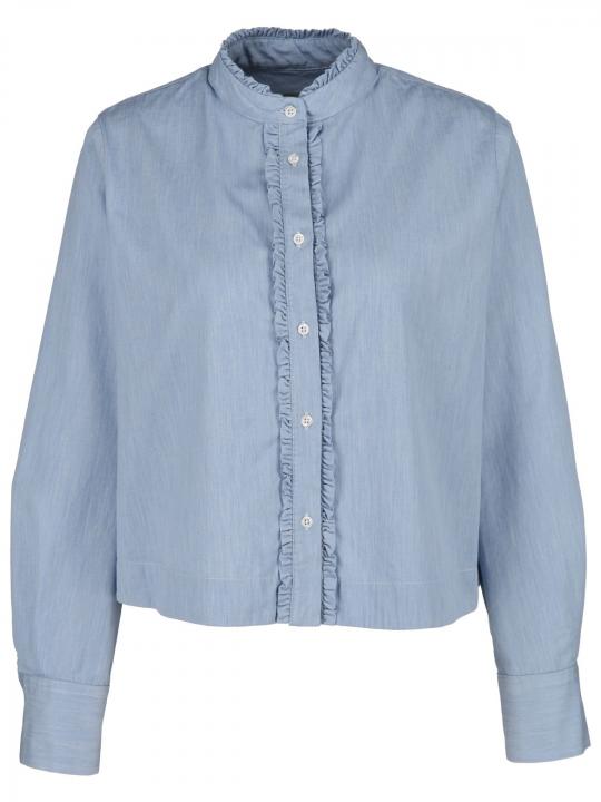 Rossana Diva - Stehkragenbluse mit Rüschendetail
