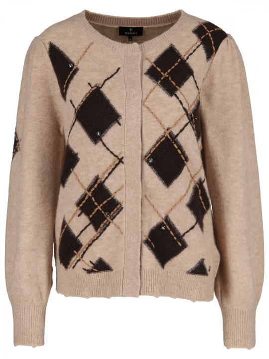Monari - Strickjacke mit Argyle-Muster