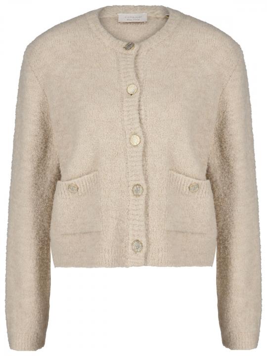 Rich & Royal - Strickjacke mit Schmuckknöpfen