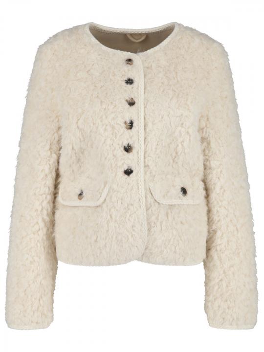 White Label - Kastenjacke aus Webpelz