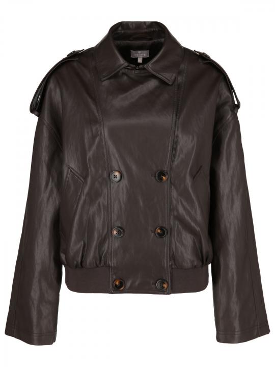 Hearts&More - Kunstlederjacke mit Revers