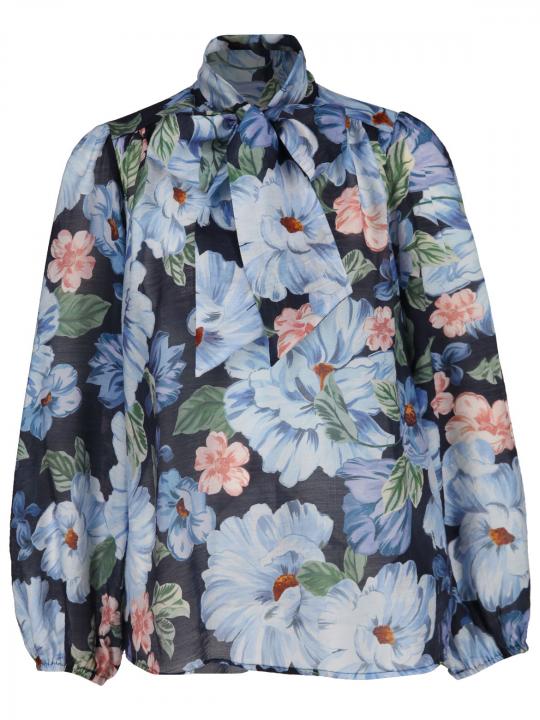 oui - Schluppenbluse mit Print
