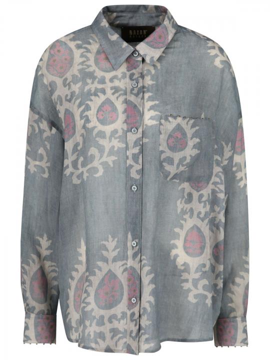 Bazar Deluxe - Hemdbluse mit Perlenbesatz