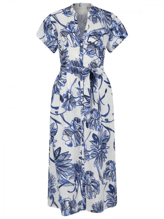 120% Lino - Leinenkleid mit Print