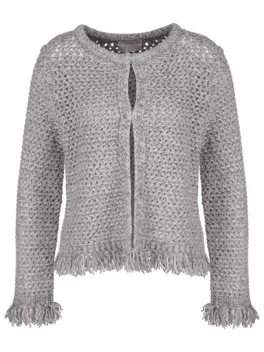 Hemisphere - Strickjacke mit Fransen