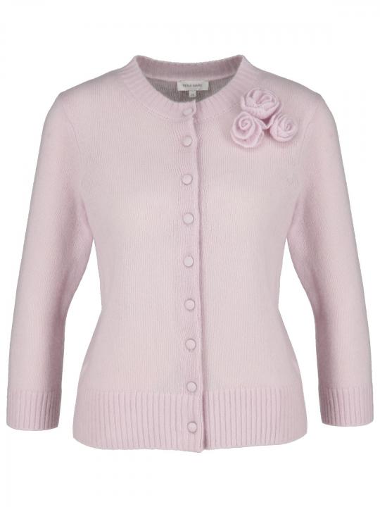 Rena Marx - Cardigan mit Blumenapplikation