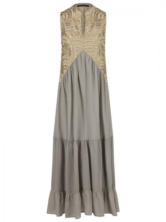 Greek Archaic Kori - Maxikleid mit Stickerei