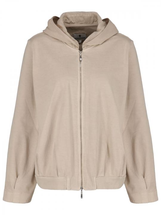 European Culture - Sweatjacke mit Materialmix