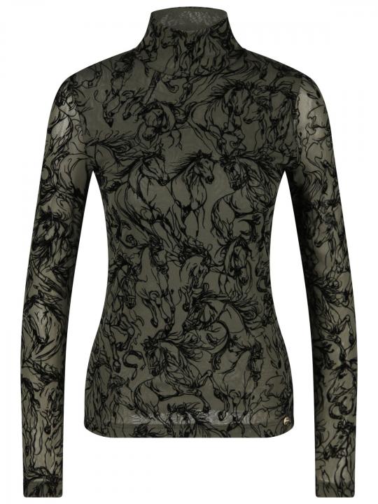Marc Cain - Langarmshirt mit Flockprint