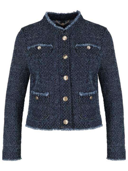 Marc Cain - Kastenjacke aus Denim-Bouclé