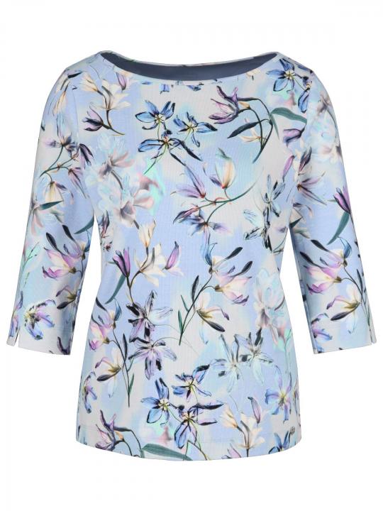 Marc Cain - Rippshirt mit floralem Print