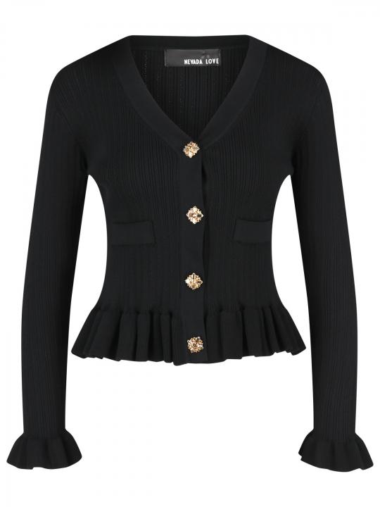 Nevada Love - Strickjacke mit Schmuckknöpfen