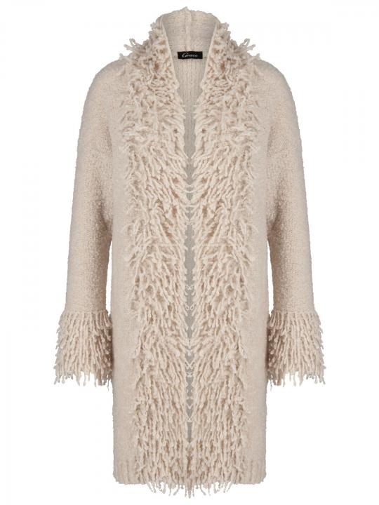 Grace - Offene Strickjacke mit Fransen