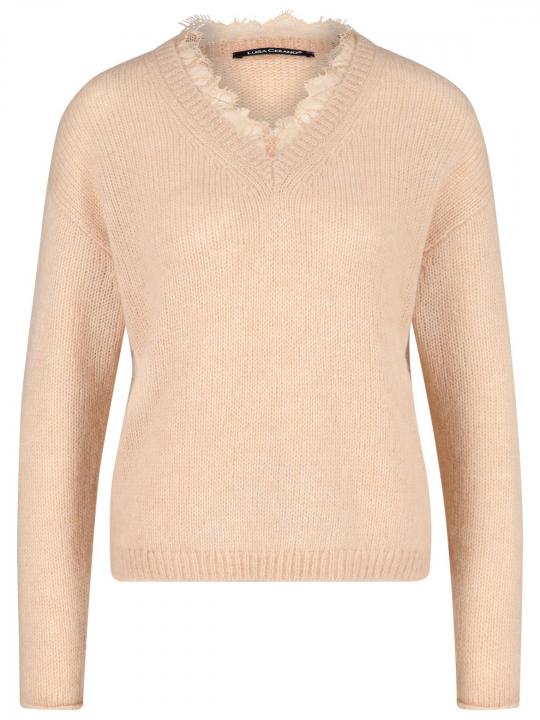 Luisa Cerano - Pullover mit Spitzeneinsatz