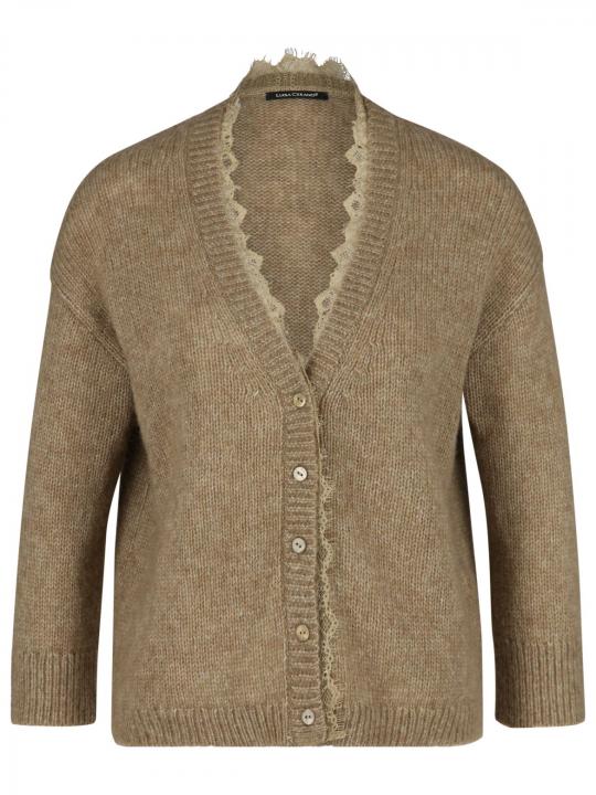 Luisa Cerano - Cardigan mit Spitzenbesatz