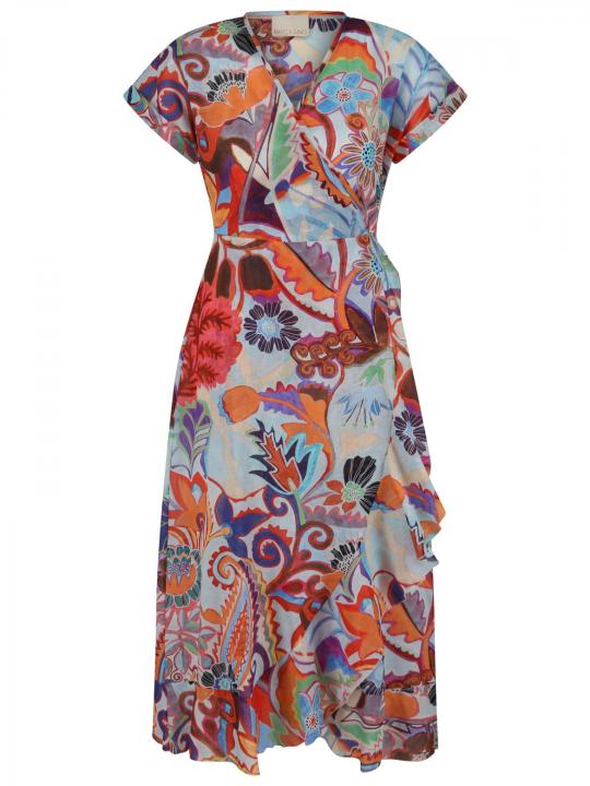 Angela Davis - Wickelkleid mit Print
