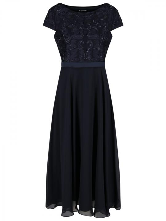 S.Milton - Abendkleid mit Perlenbesatz