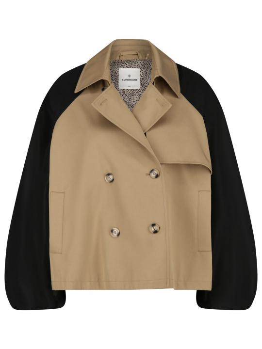 Summum - Trenchjacke mit Kontrastärmeln