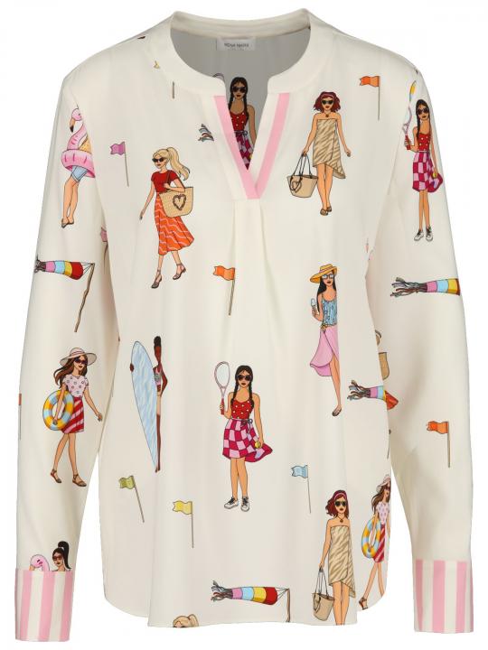 Rena Marx - Seidenbluse mit Print