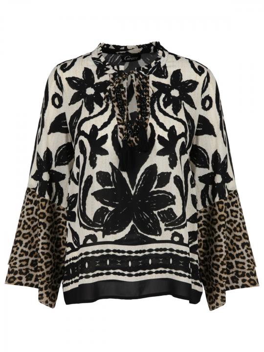 Grace - Tunikabluse mit Dekobesatz