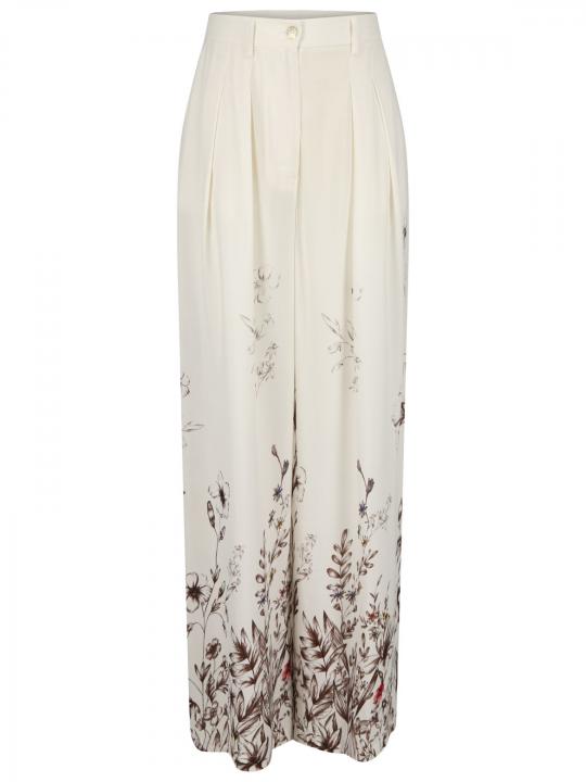 Semicouture - Wide Leg Hose mit Blumendruck