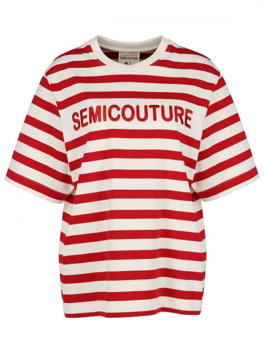 Semicouture - T-Shirt mit Streifen