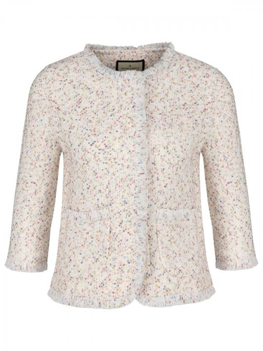 Bruno Manetti - Kastenjacke mit ausgefransten Kanten