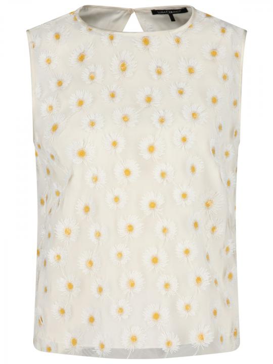 Luisa Cerano - Top mit Blumen-Appplikation