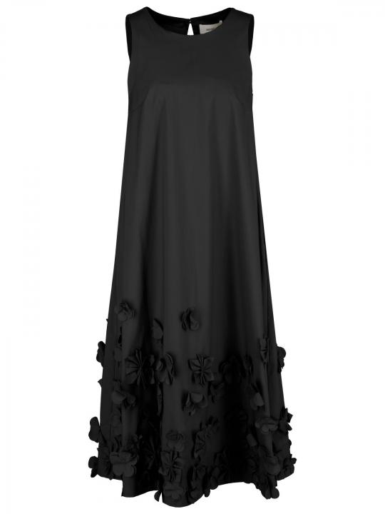 Meimeij - Midikleid mit Blumenapplikation