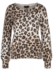 Monari - Strickpullover mit Leo-Print