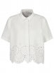 Rena Marx - Leinenbluse mit Broderie Anglaise