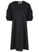 Rena Marx - Popeline-Kleid mit Blumen-Applikation