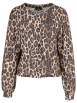 Monari - Sweat-Cardigan mit Leoprint