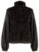 Monari - Webpelzjacke mit Kunstleder