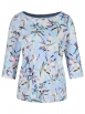 Marc Cain - Rippshirt mit floralem Print
