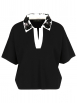 Icona - Strickshirt mit Paillettenkragen