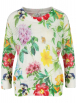 Chelsea Rose - Lochstrick-Pullover mit Print