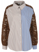Shirtaporter - Hemdbluse mit Materialmix
