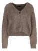 Oui - Cardigan in Fransenoptik