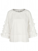 Meimeij - Bluse mit Blumenapplikation