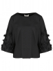 Meimeij - Bluse mit Blumenapplikation