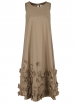Meimeij - Midikleid mit Blumenapplikation