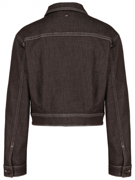 Marc Cain – Marc Cain - Jeansjacke mit Metallic-Garn