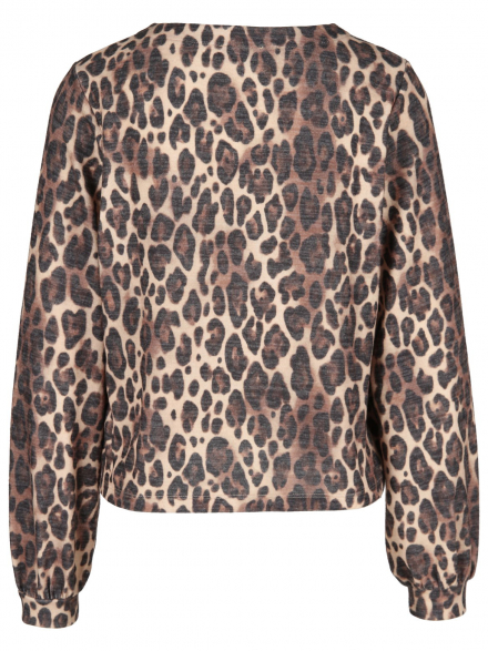 Monari – Monari - Sweat-Cardigan mit Leoprint
