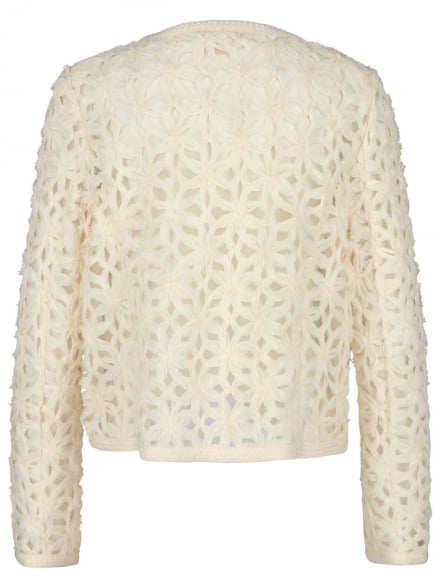 Rich & Royal – Rich &amp; Royal - Meshjacke mit Applikationen