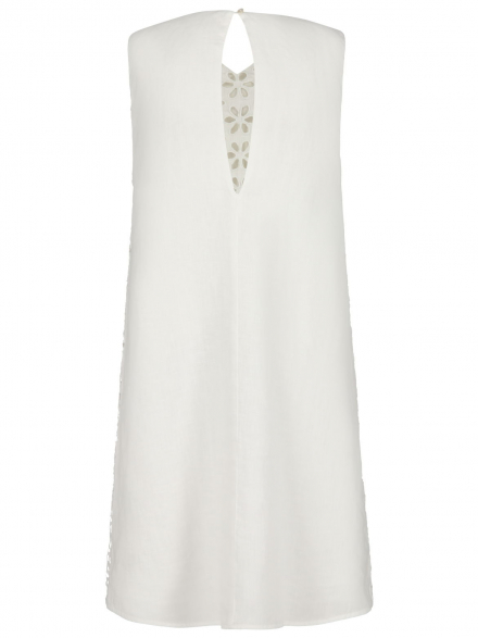 120% Lino – 120% Lino - Shiftkleid mit Broderie Anglaise
