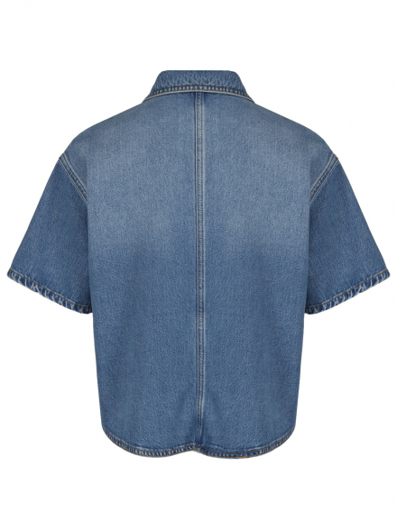 Goldgarn – Goldgarn - Kurzarmbluse aus Denim