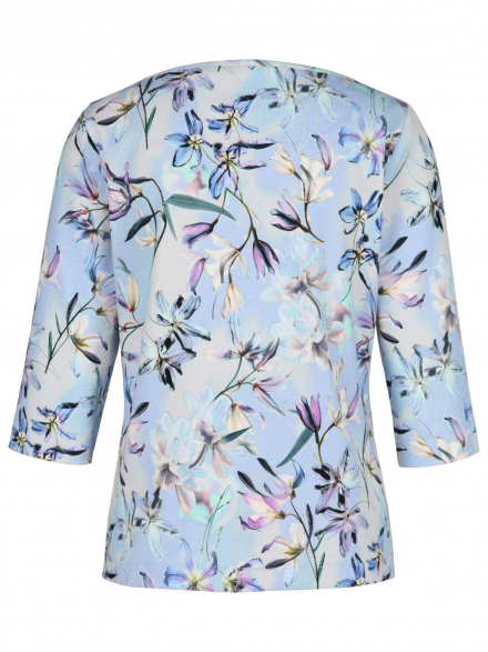 Marc Cain – Marc Cain - Rippshirt mit floralem Print