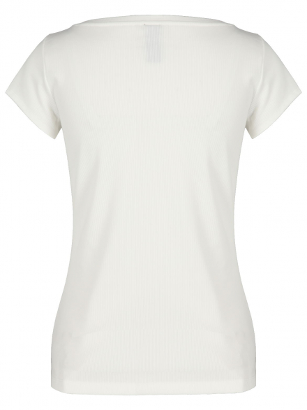 Marc Cain – Marc Cain - Rippshirt mit Ausschnitt-Detail
