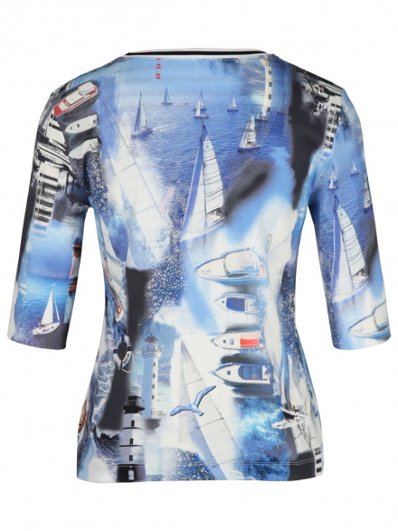 Marc Cain Sport – Marc Cain Sport - Rippshirt mit Fotoprint